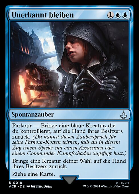 Escape Detection ACR-18 Uncommon Excellent Deutsch Foil