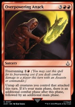 Overpowering Attack ACR-37 Uncommon Near Mint Deutsch Foil