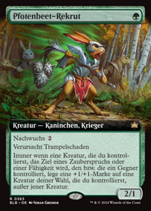 Pfotenbeet-Rekrut XBLB-363 Rare Near Mint Deutsch