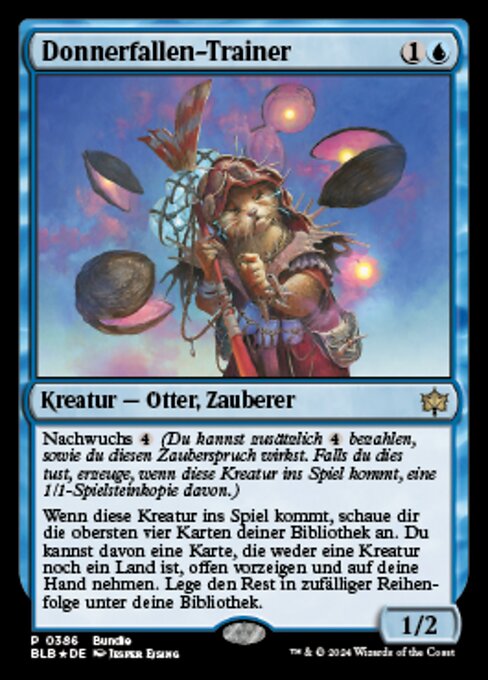 Donnerfallen-Trainer (V.3) PBLB-386 Rare Light Played Deutsch Foil
