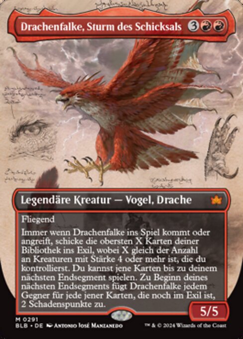 Drachenfalke, Sturm des Schicksals XBLB-291 Mythic Excellent Deutsch