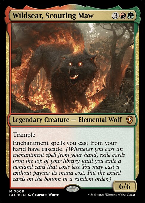Wildsear, Scouring Maw BLC-8 Mythic Near Mint Englisch Foil