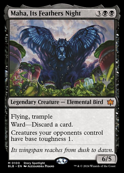 Maha, Its Feathers Night PBLB-100 Mythic Near Mint Englisch