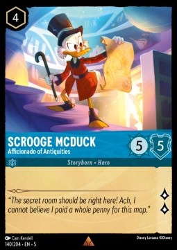 Scrooge McDuck - Afficionado of Antiquities 5SSK-140 Rare Near Mint Englisch