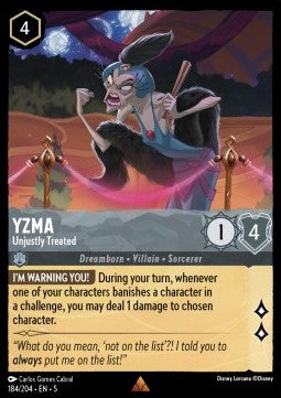 Yzma - Unjustly Treated 5SSK-184 Rare Near Mint Englisch