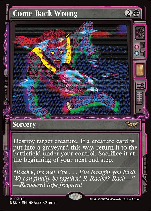 Come Back Wrong XDSK-309 Rare Near Mint Englisch Foil