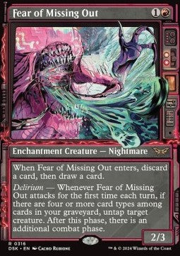 Angst, etwas zu verpassen XDSK-316 Rare Near Mint Englisch Foil