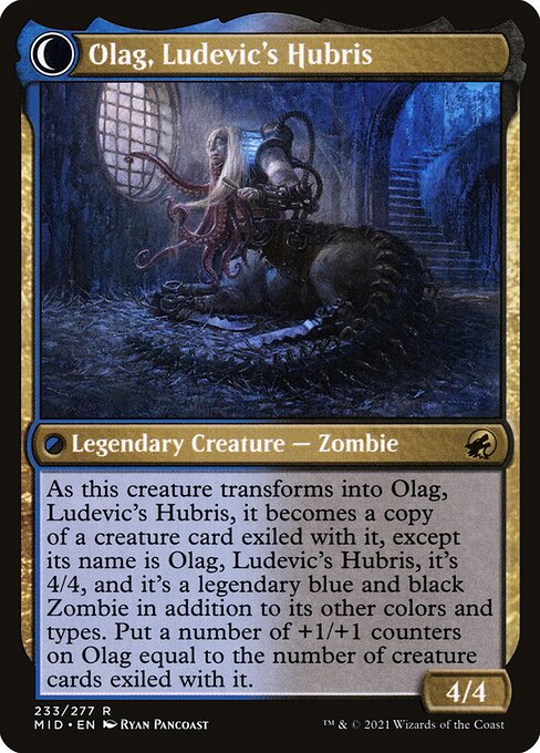 Ludevic, Necrogenius // Olag, Ludevic's Hubris - Back Face