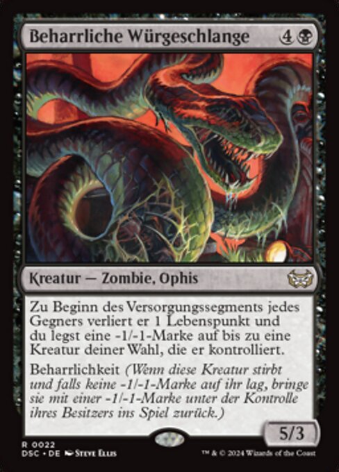 Beharrliche Würgeschlange DSC-22 Rare Near Mint Deutsch