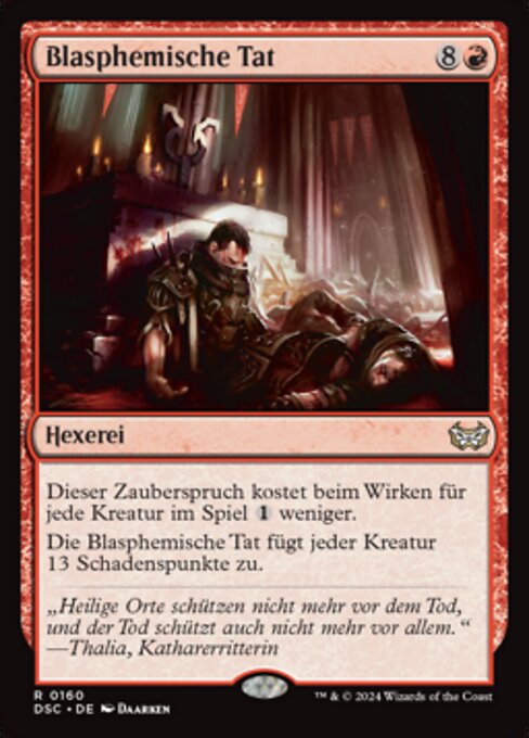 Blasphemische Tat DSC-160 Rare Near Mint Deutsch