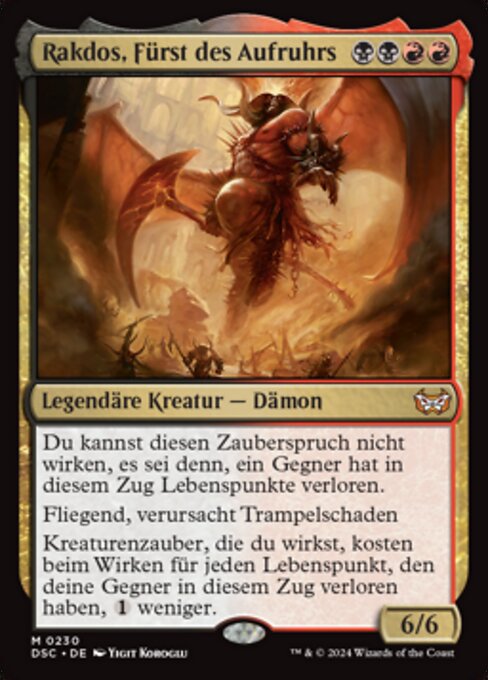 Rakdos, Fürst des Aufruhrs DSC-230 Mythic Near Mint Deutsch