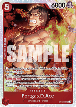 Portgas.D.Ace (ST15-005) ST-15 Super Rare Excellent Englisch