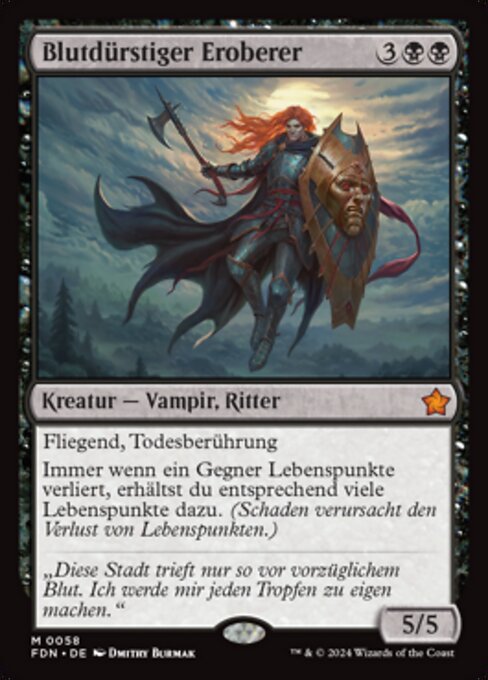 Blutdürstiger Eroberer FDN-58 Mythic Near Mint Deutsch Foil