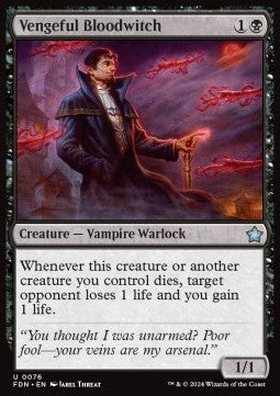 Vengeful Bloodwitch FDN-76 Uncommon Near Mint Englisch Foil