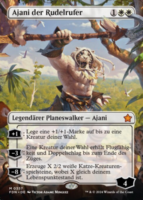 Ajani der Rudelrufer (V.1) XFDN-357 Mythic Near Mint Deutsch