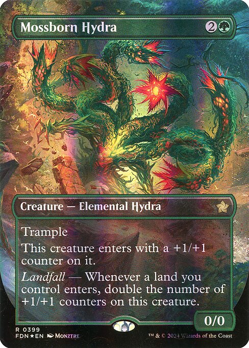 Mossborn Hydra XFDN-399 Rare Near Mint Englisch Foil