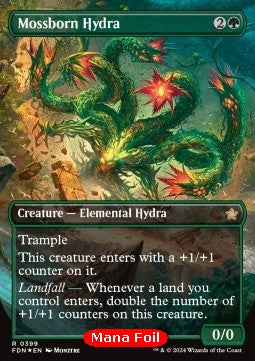 Mossborn Hydra XFDN-399 Rare Near Mint Englisch Foil