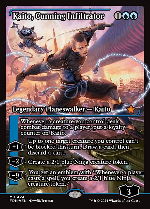 Kaito, Cunning Infiltrator XFDN-424 Mythic Near Mint Englisch Foil