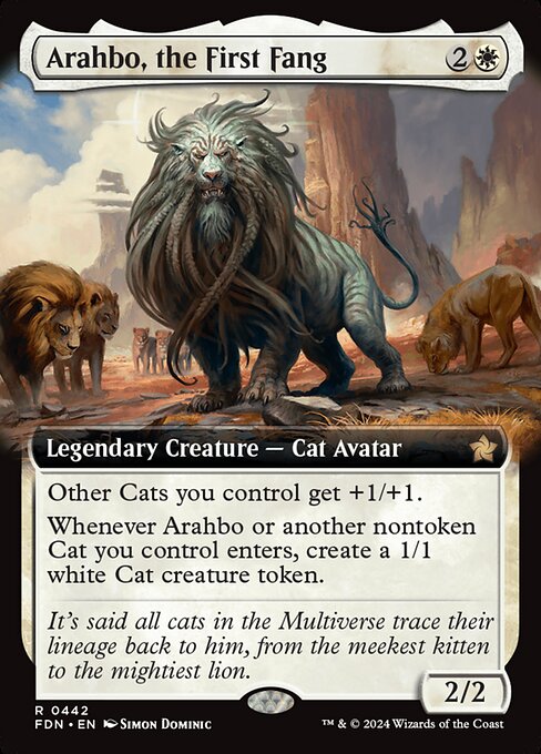 Arahbo, the First Fang XFDN-442 Rare Near Mint Englisch Foil