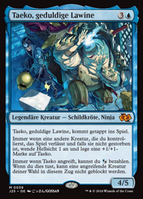 Taeko, geduldige Lawine J25-39 Mythic Near Mint Deutsch