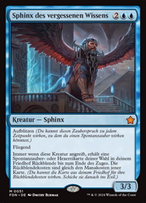 Sphinx des vergessenen Wissens FDN-51 Mythic Excellent Deutsch Foil