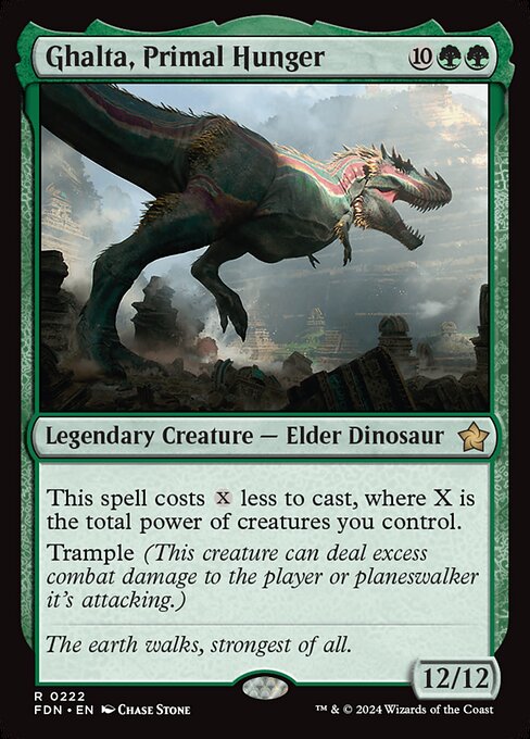 Ghalta, Primal Hunger FDN-222 Rare Near Mint Englisch Foil