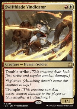 Swiftblade Vindicator FDN-246 Rare Near Mint Englisch Foil