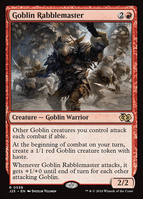Goblin Rabblemaster J25-558 Rare Near Mint Englisch