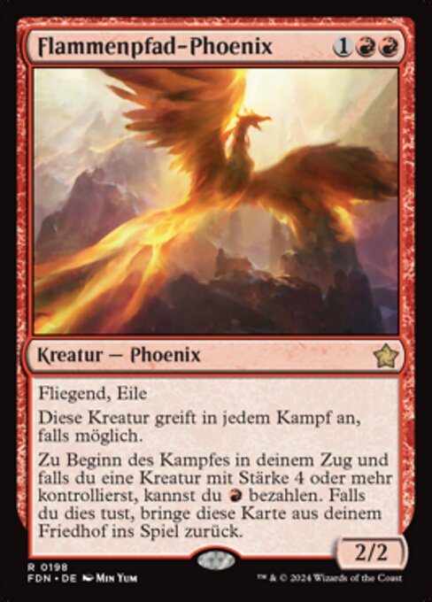 Flammenpfad-Phoenix FDN-198 Rare Near Mint Deutsch Foil