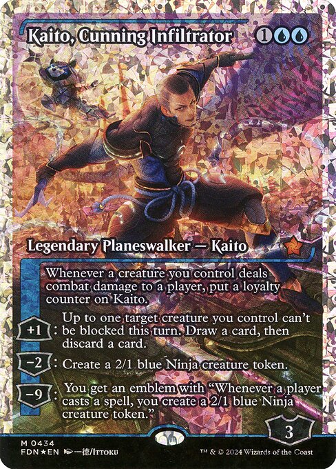 Kaito, Cunning Infiltrator XFDN-434 Mythic Near Mint Japanisch Foil