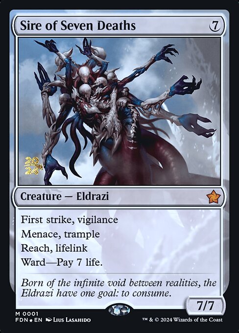 Sire of Seven Deaths PFDN-1 Mythic Near Mint Englisch Foil