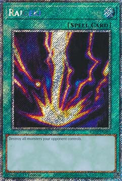 Raigeki (V.1) RA03-083 Platinum Secret Rare Near Mint Deutsch 1. Auflage
