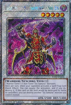 Legendäre Sechs Samurai - Shi En (V.1) RA03-250 Platinum Secret Rare Near Mint Deutsch 1. Auflage
