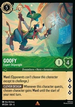 Goofy - Schiffbauexperte 6AZS-89 Rare Near Mint Englisch Foil