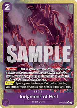 Judgment of Hell (OP02-089) (V.4) PRB01 Alternate Art Near Mint Englisch
