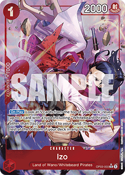 Izo (OP03-003) (V.3) PRB01 Alternate Art Near Mint Englisch