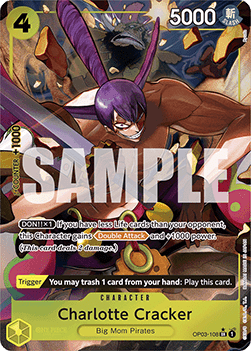 Charlotte Cracker (OP03-108) (V.2) PRB01 Alternate Art Near Mint Englisch