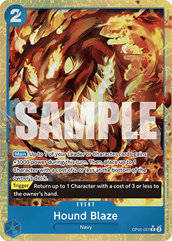 Hound Blaze (OP05-057) (V.3) PRB01 Alternate Art Excellent Englisch