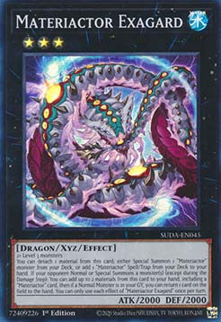 Materiaktor Exagard SUDA-045 Super Rare Light Played Deutsch 1. Auflage