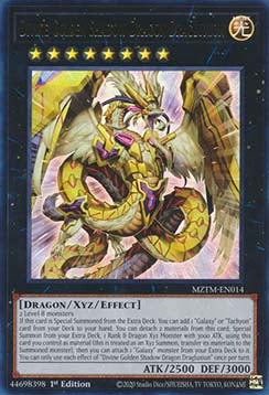 Divine Golden Shadow Dragon Dragluxion MZTM-014 Ultra Rare Near Mint Englisch 1. Auflage