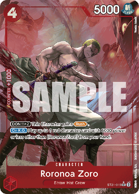 Roronoa Zoro (ST21-015) (V.2) ST-21 Alternate Art Near Mint Englisch