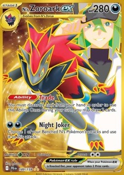 N's Zoroark ex JTG-189 Secret Rare Near Mint Englisch