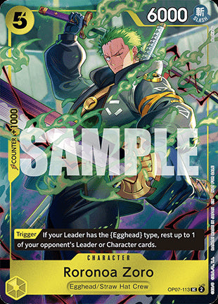 Roronoa Zoro (OP07-113) UP Uncommon Near Mint Englisch