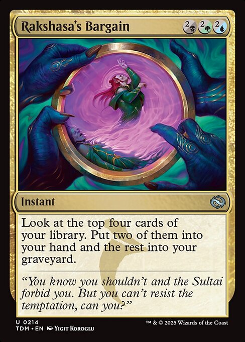 Rakshasa's Bargain TDM-214 Uncommon Near Mint Englisch Foil