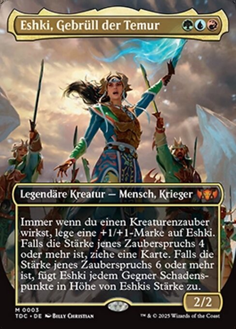 Eshki, Gebrüll der Temur TDC-3 Mythic Near Mint Deutsch Foil