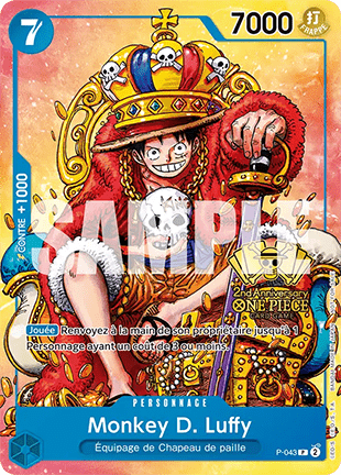 Monkey.D.Luffy (P-043) (V.3) P Promo Excellent Englisch