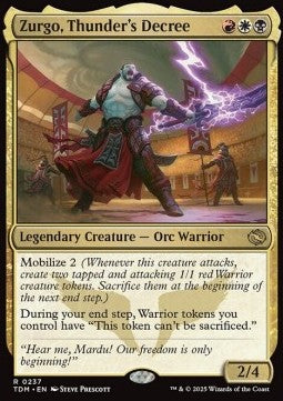 Zurgo, Dekret des Donners TDM-237 Rare Near Mint Deutsch