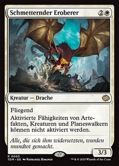 Schmetternder Eroberer TDM-5 Rare Near Mint Deutsch