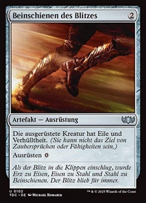 Beinschienen des Blitzes TDC-102 Uncommon Near Mint Deutsch