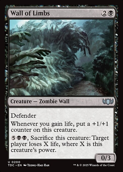 Wall of Limbs TDC-200 Uncommon Near Mint Englisch